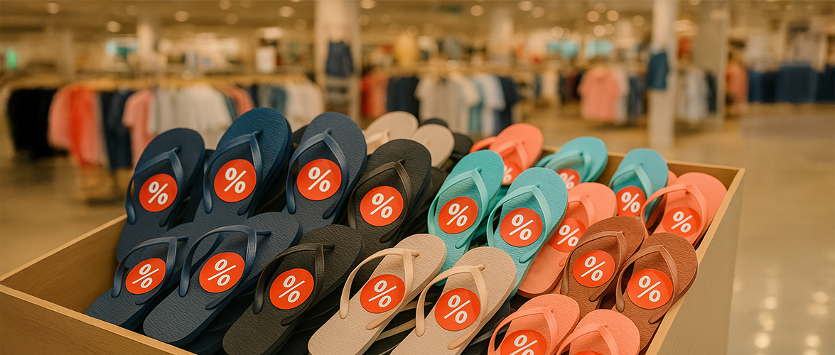 Sommerschlussverkauf im Schuhgeschäft
