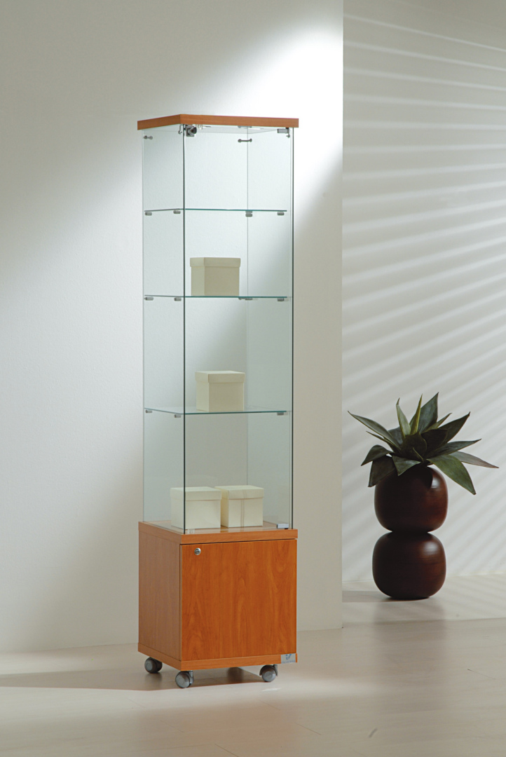 ᐅ Vitrine mit Rollen und Schließfach| ShopDirect