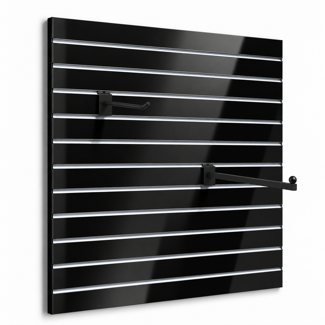 Spacewall Lamellenwand Schwarz (hochglanz)