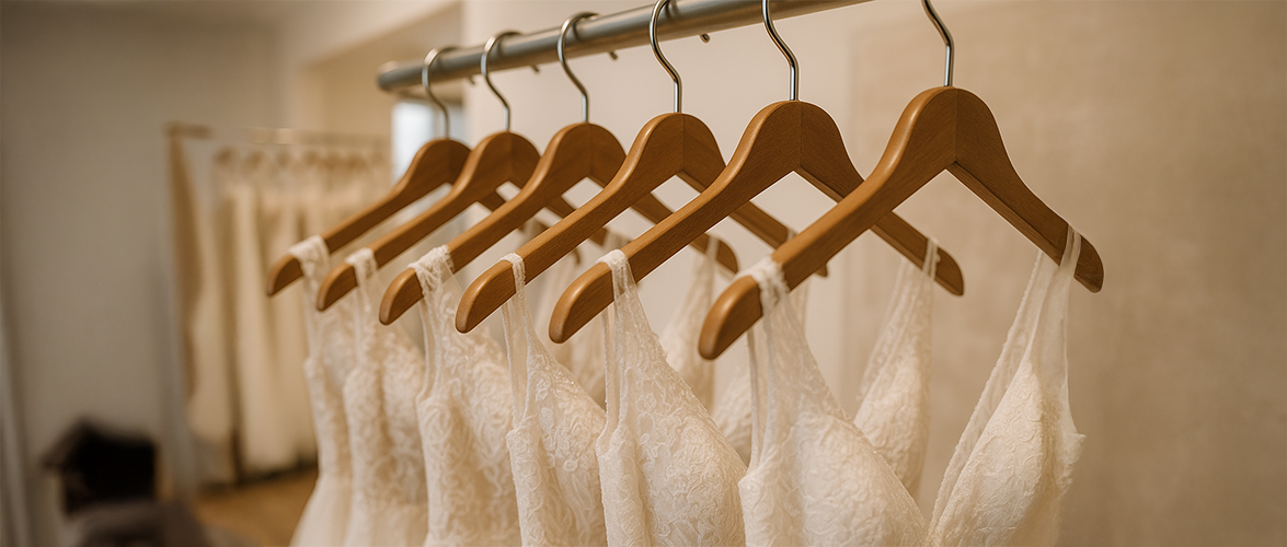 Kleiderbügel für Brautmode