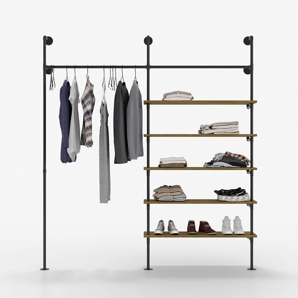 Ladenbausystem mit 5 Holzfachböden