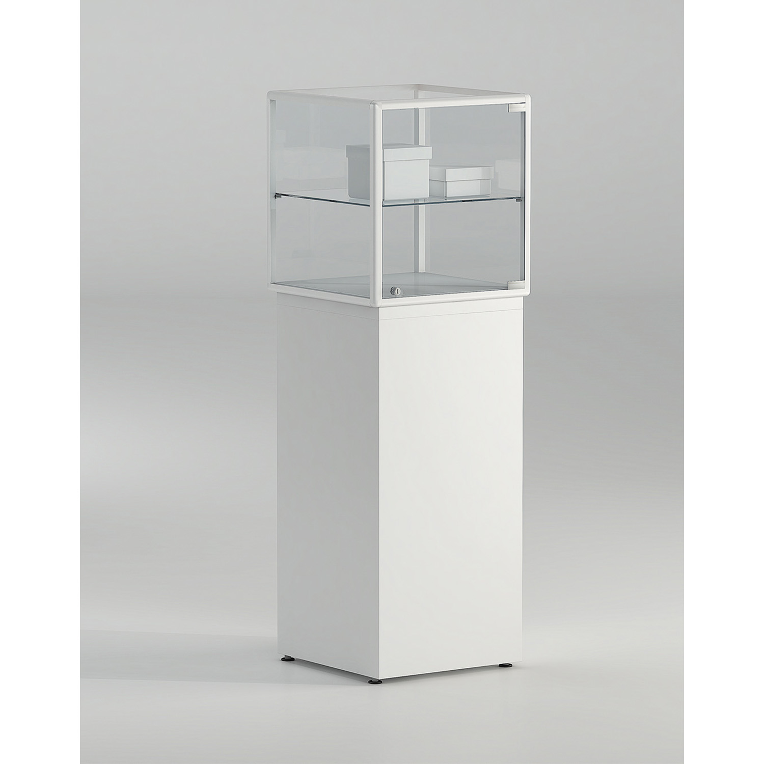 Standvitrine klein mit Sockel