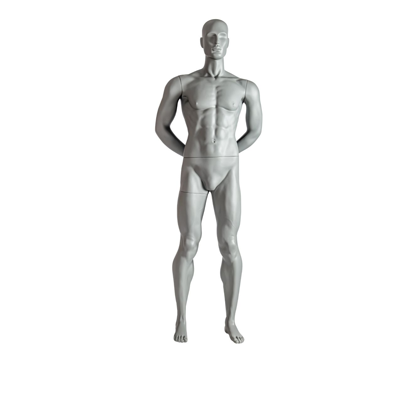 Schaufensterpuppe Männlich / Weiblich – Schwarz Matt, Mit Geformter Nase, Mund & Ohren, Von Eurotondisplay