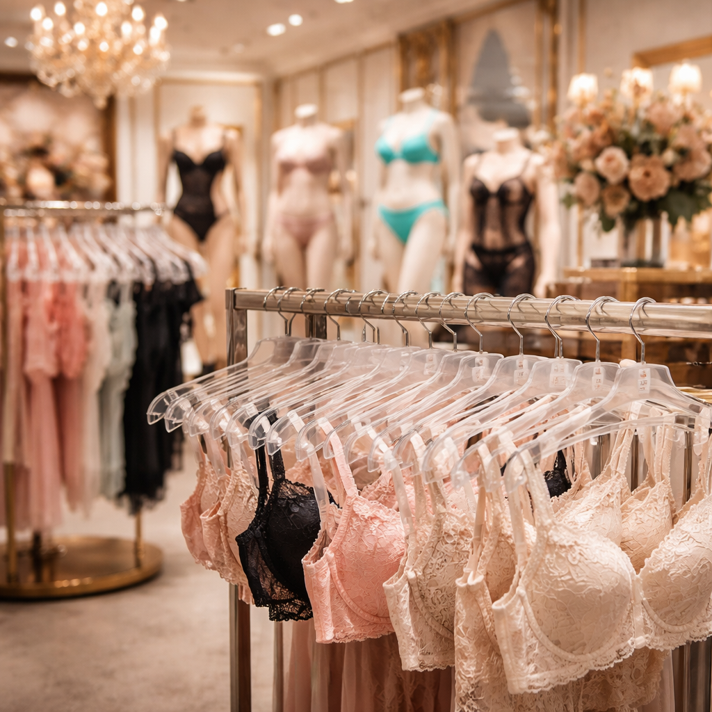 Dessous Kleiderbügel für professionelle Lingerie Präsentation im Retail