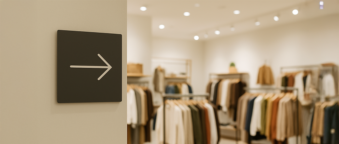 Panneau d’orientation en magasin