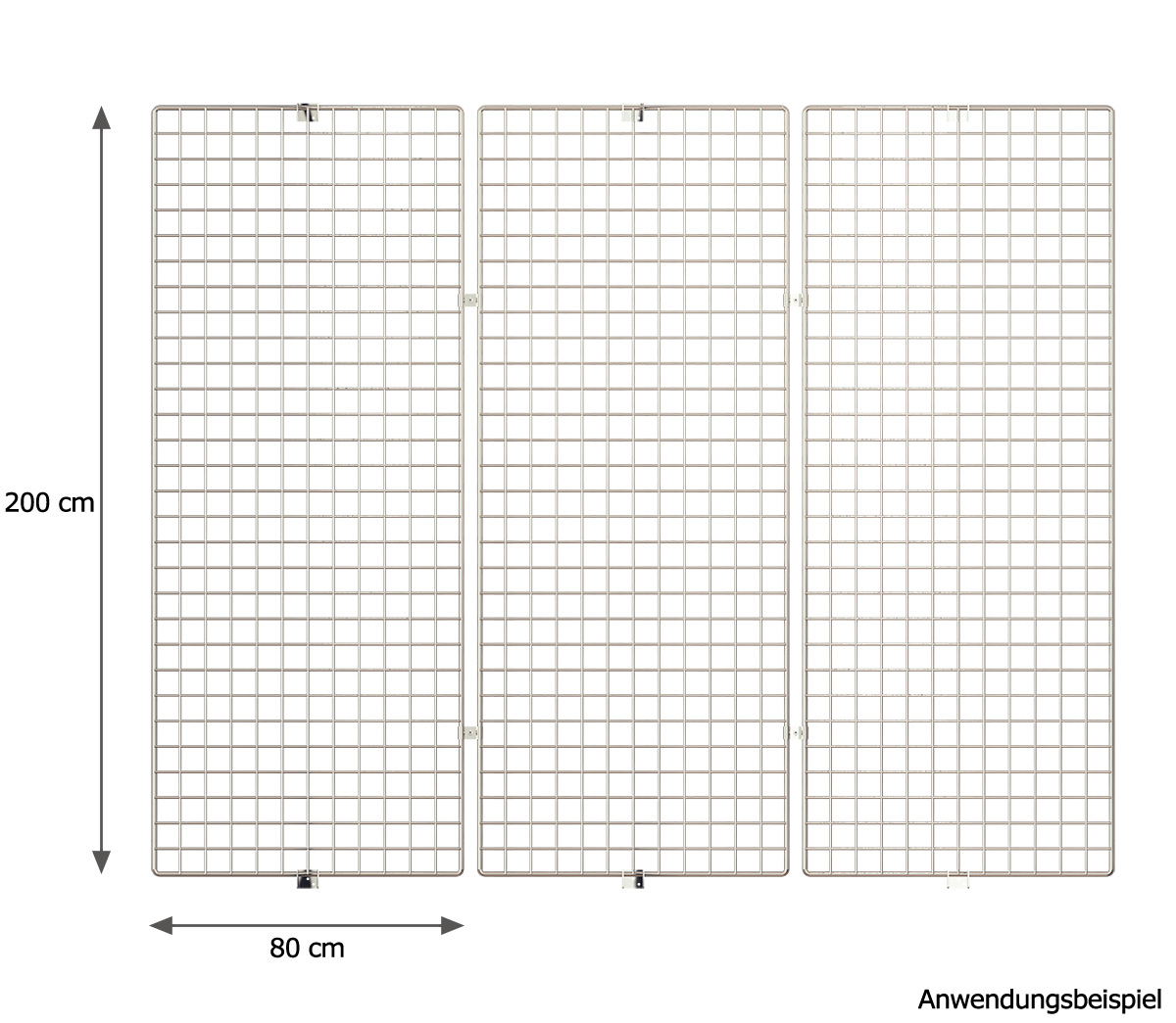 Deko Wandgitter 3er-Set: H 200 cm