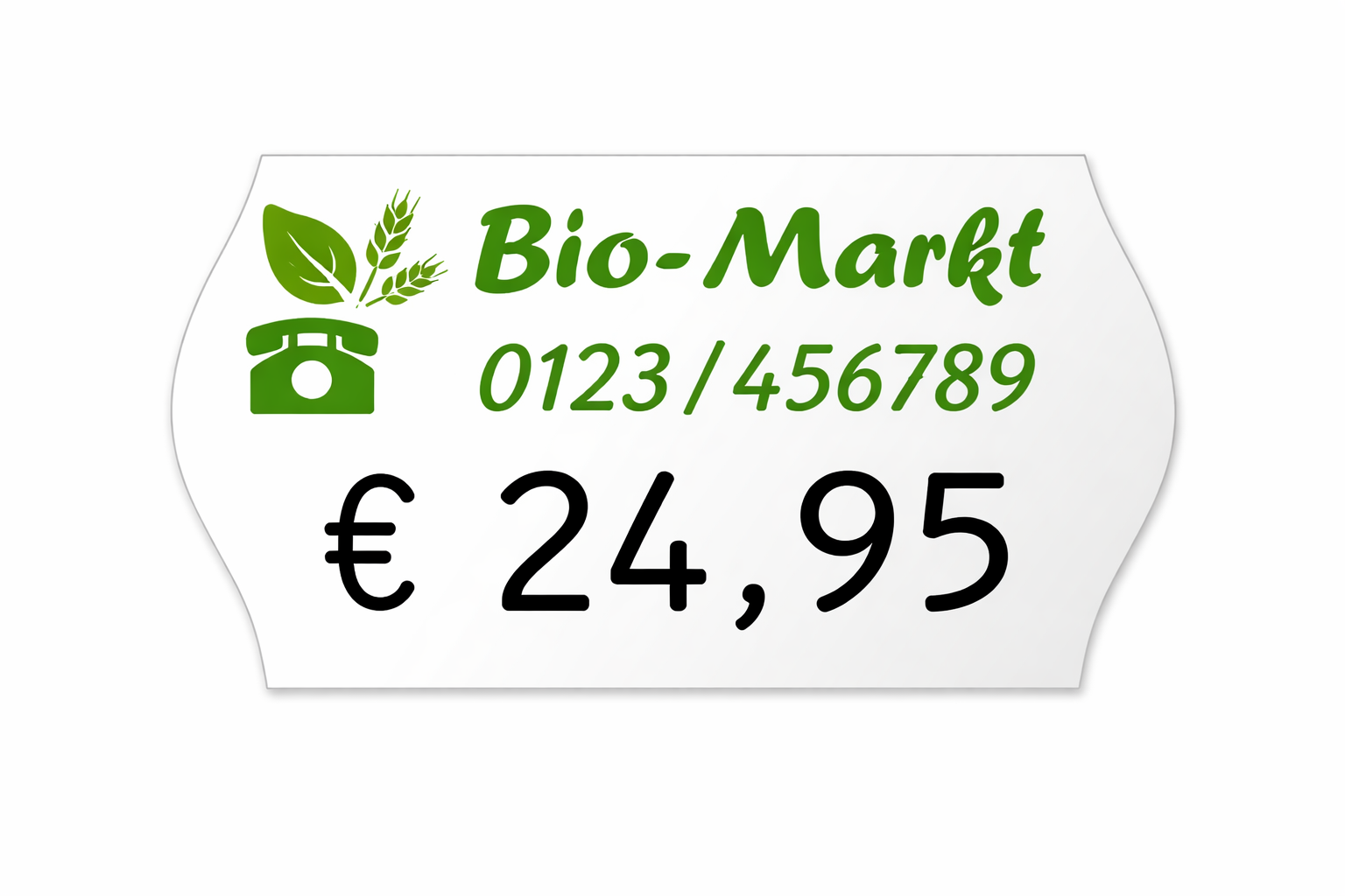 Preisetikett für Preisauszeichner