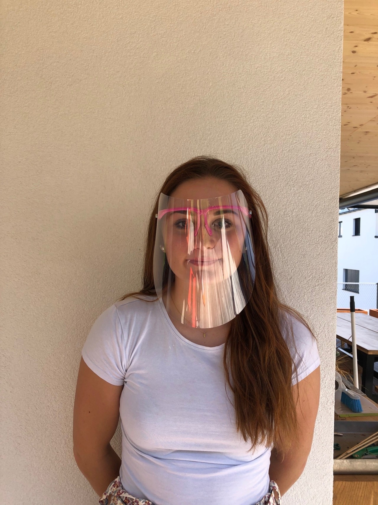 Modisches Gesichtsschutz-Visier-pink