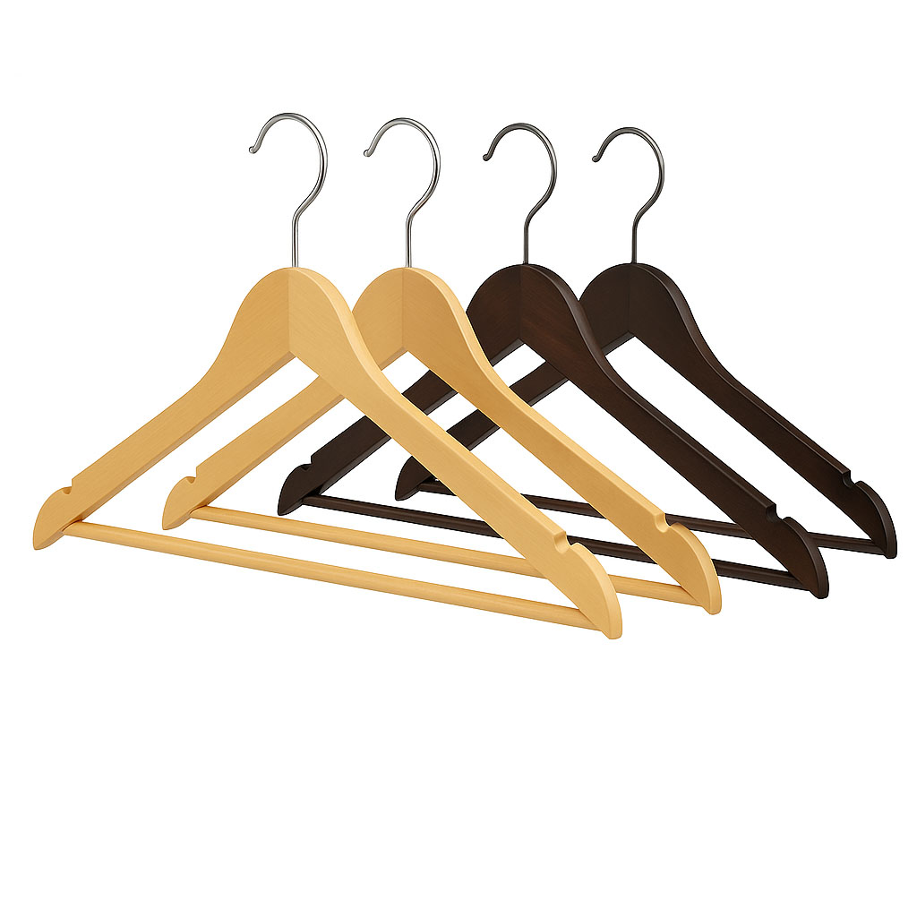 Braune Kleiderbügel