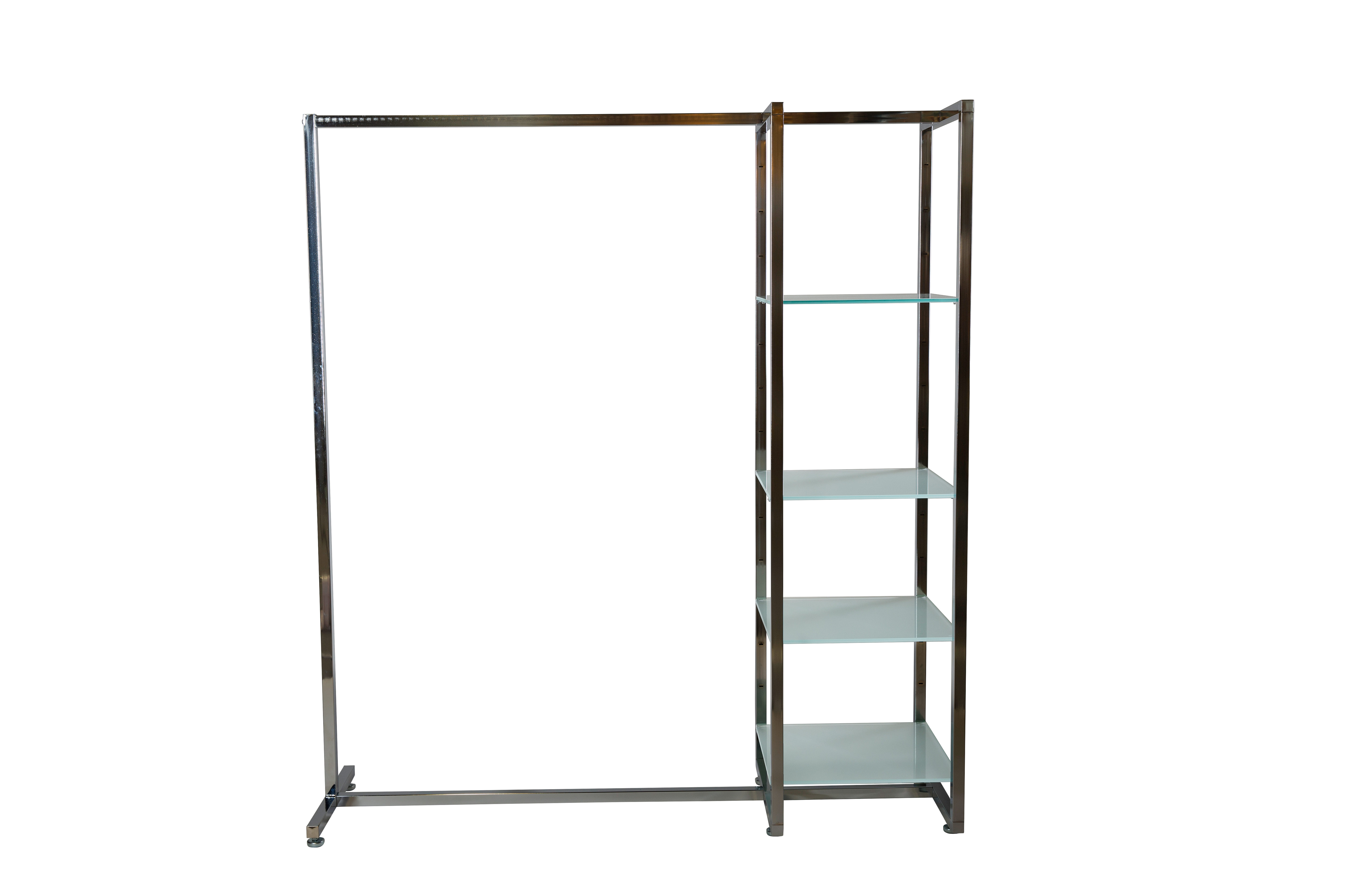 Regal mit Glasböden und Kleiderstange kaufen