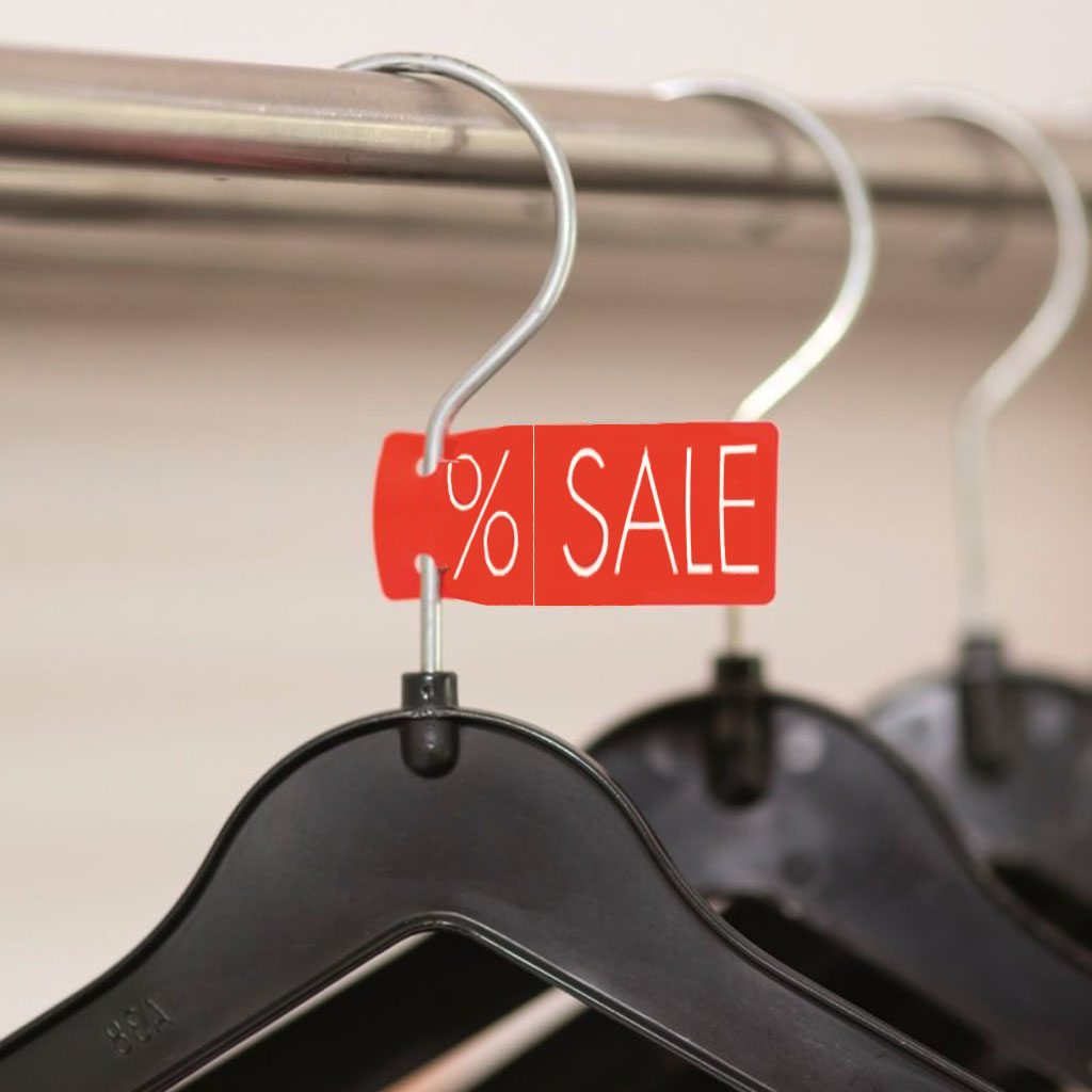 Kleiderbügel-Schild %-Sale