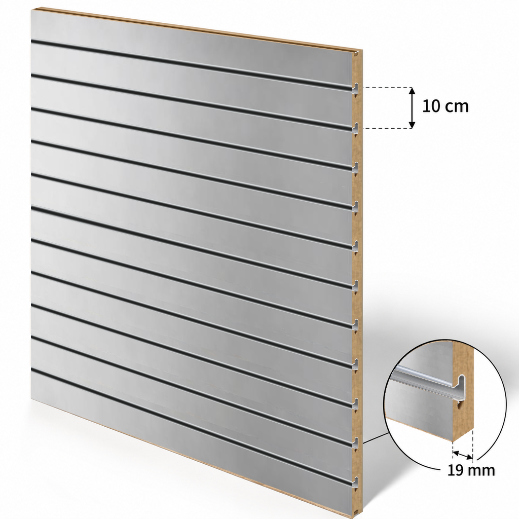Spacewall Lamellenwand Alu gebürstet