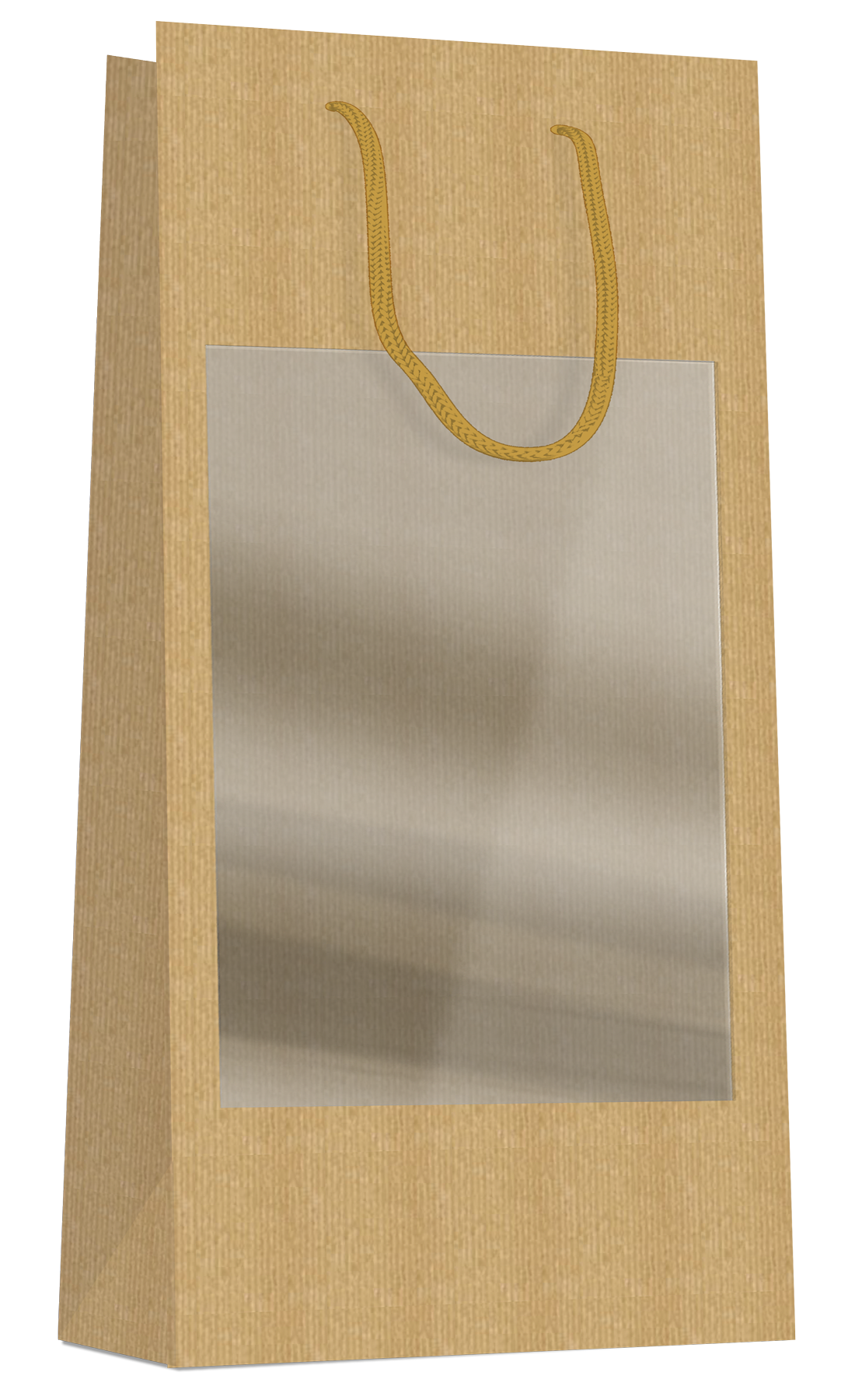 Flaschentüte Natur mit Sichtfenster