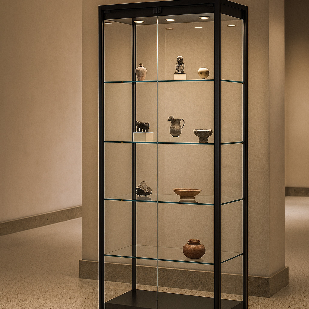 Standvitrine mittel mit Beleuchtung LED