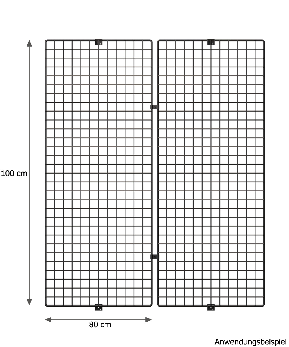 Deko Wandgitter 2er-Set: H 100 cm