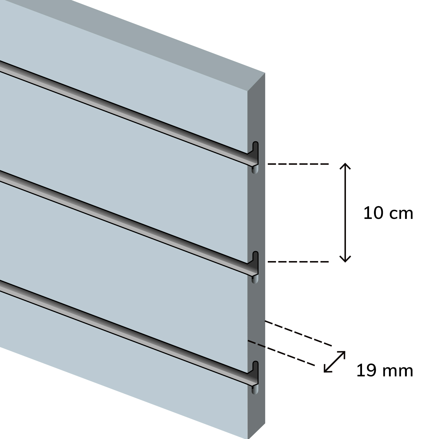 Spacewall Lamellenwand Slatwall weiß hochglanz Spacewall Lamellenwand Slatwall weiß hochglanz