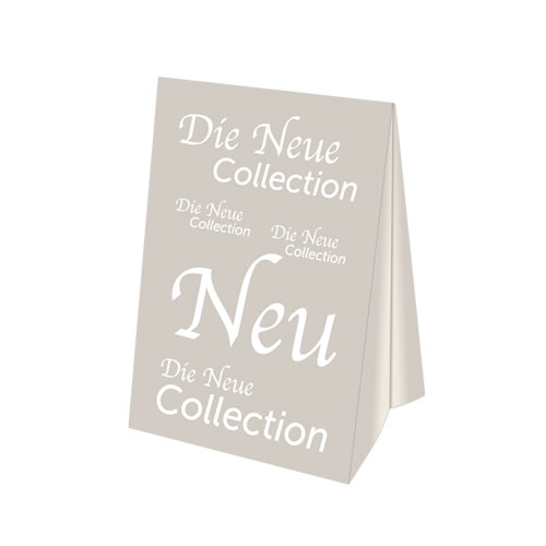Dachaufsteller 'Neue Collection' zweiseitig A3