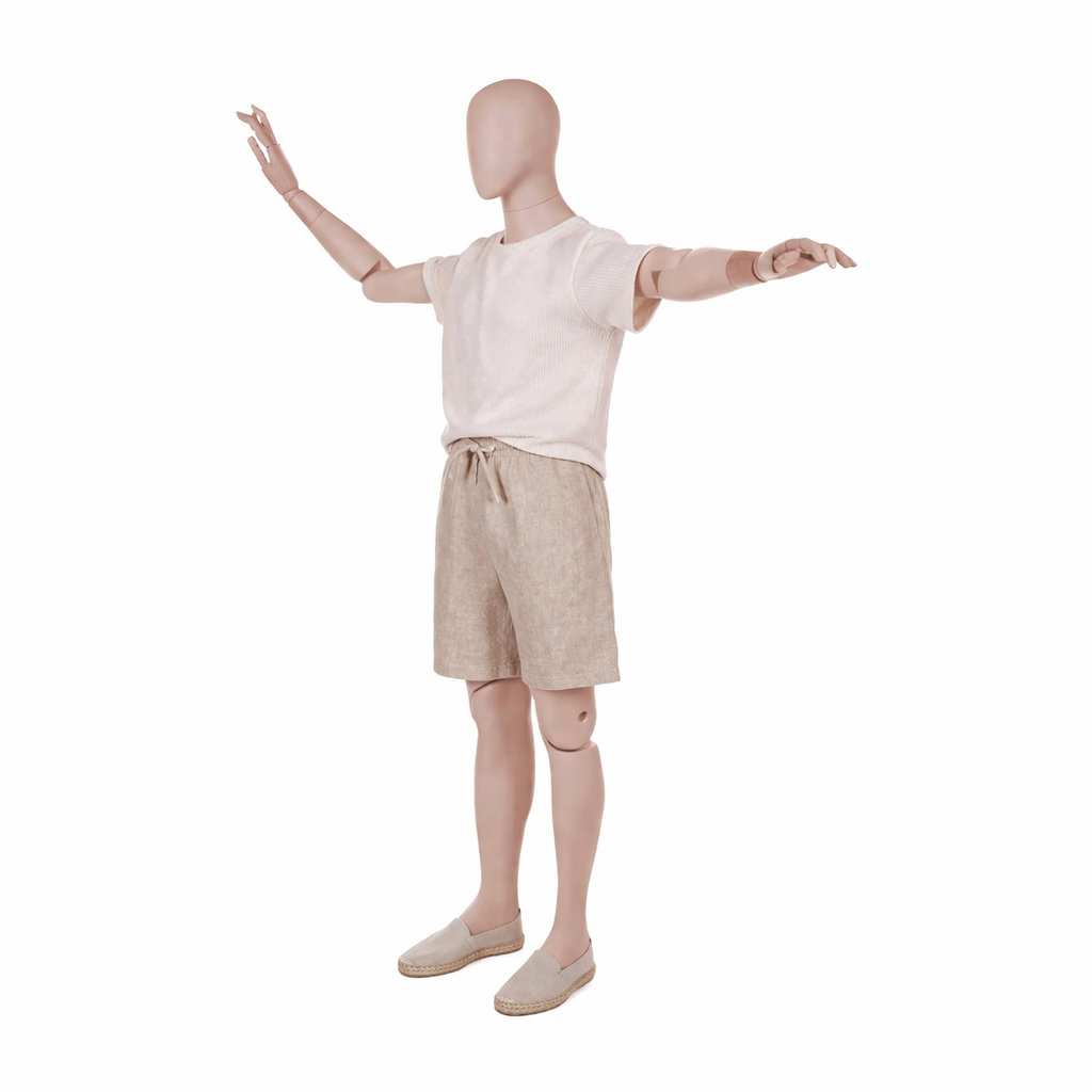 Weibliche Schaufensterpuppe hautfarben, sitzend, faceless, schwarz matt Weibliche Weibliche Schaufensterpuppe hautfarben, sitzend, faceless, schwarz matt Weibliche