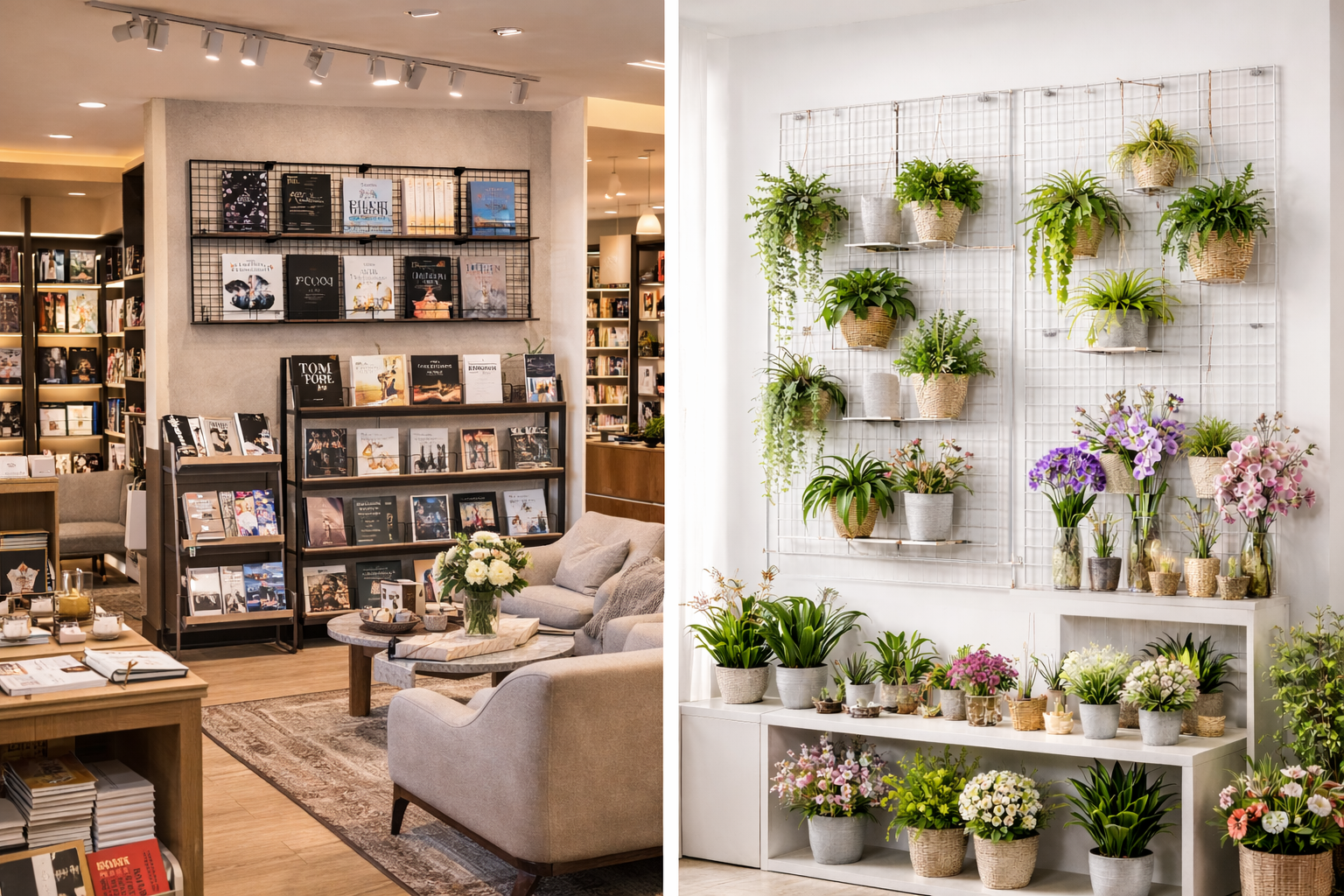 Drahtgitter 2er Set horizontal und vertikal eingesetzt