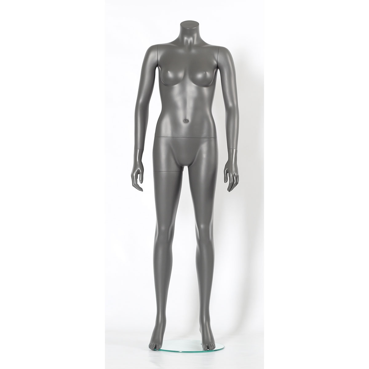 Mannequin Schaufensterpuppe Schaufensterfigur Weiblich inkl Glasstandplatte 