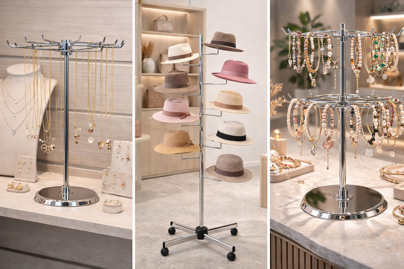 Accessoireständer im Einsatz im Einzelhandel