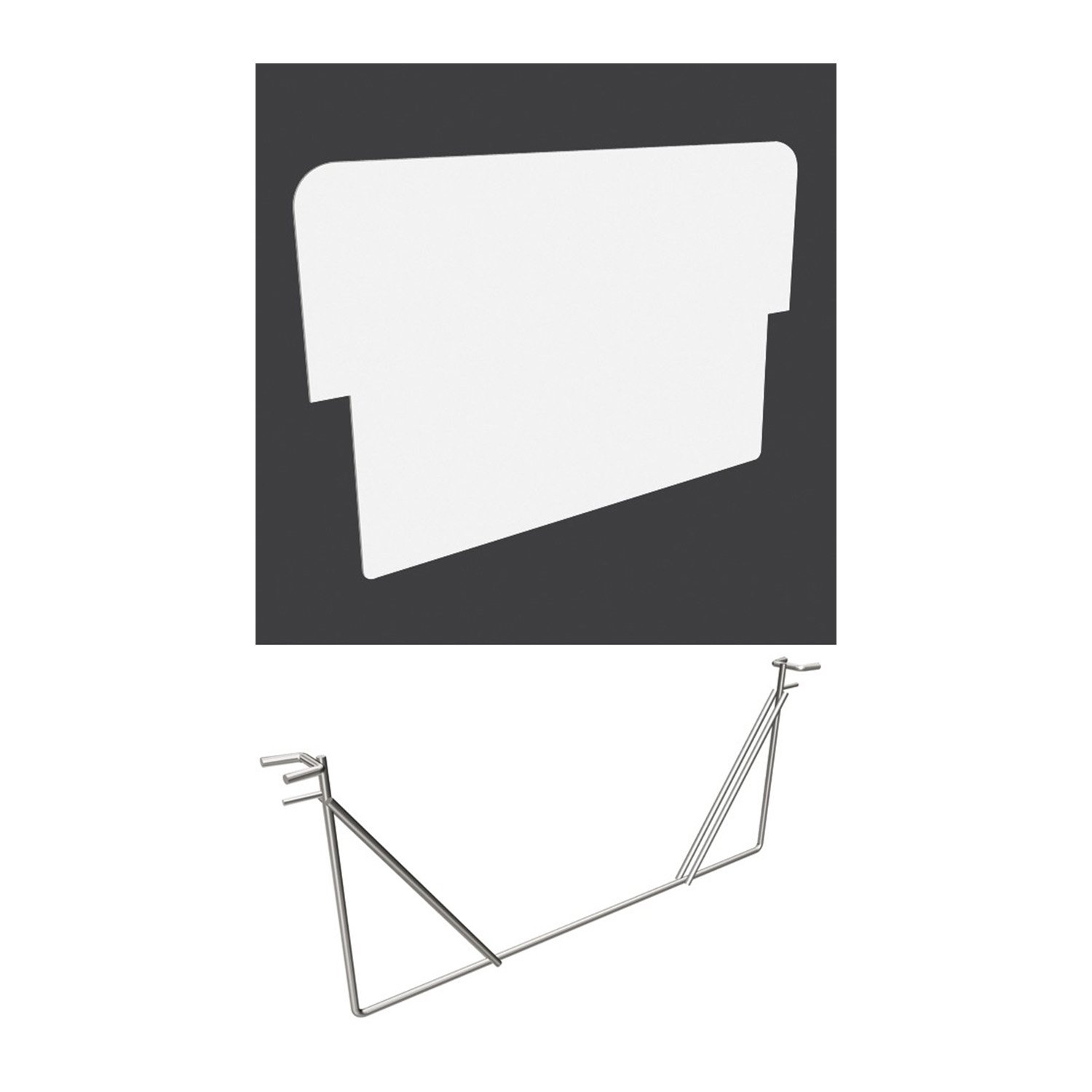 Topschild mit Aufsatzhalterung