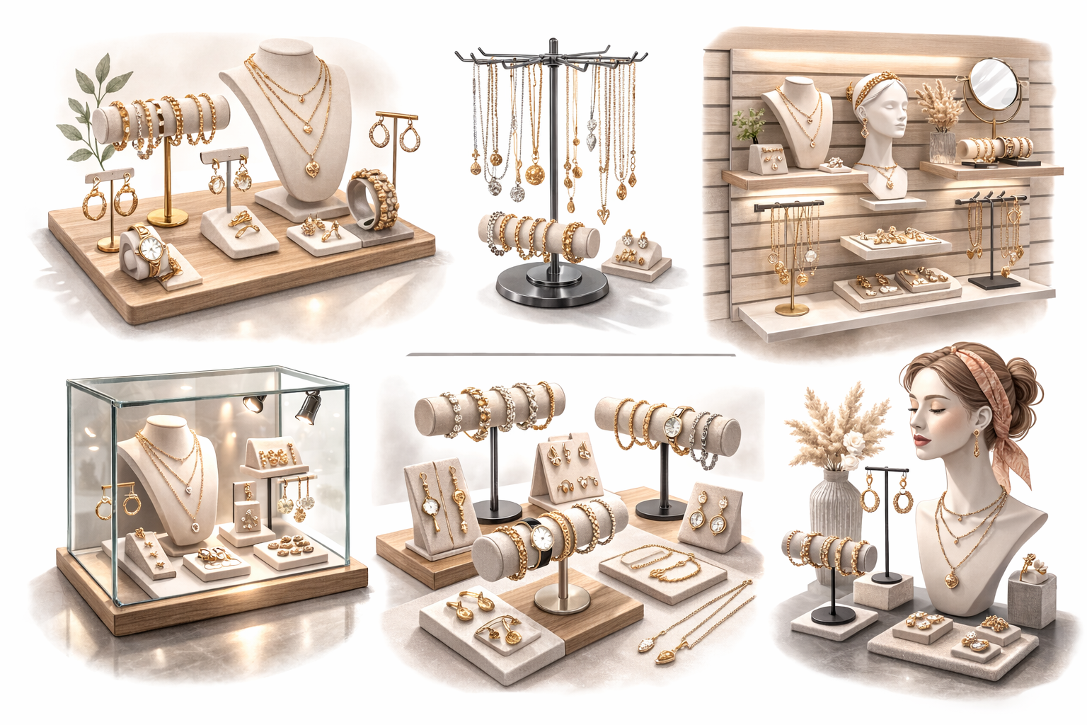 Présentoir d’accessoires pour bijoux en magasin