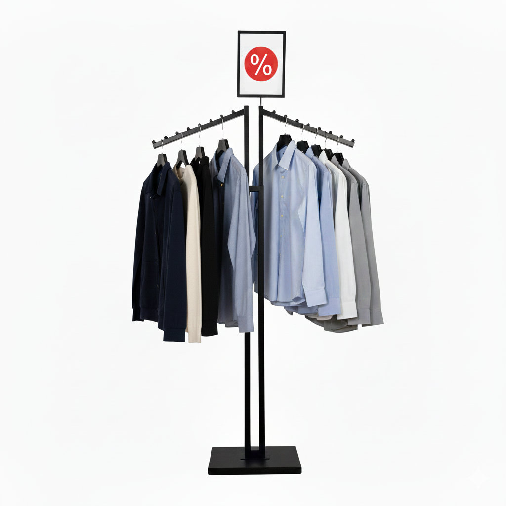 DUO-Textilständer, höhenverstellbar 124-177 cm