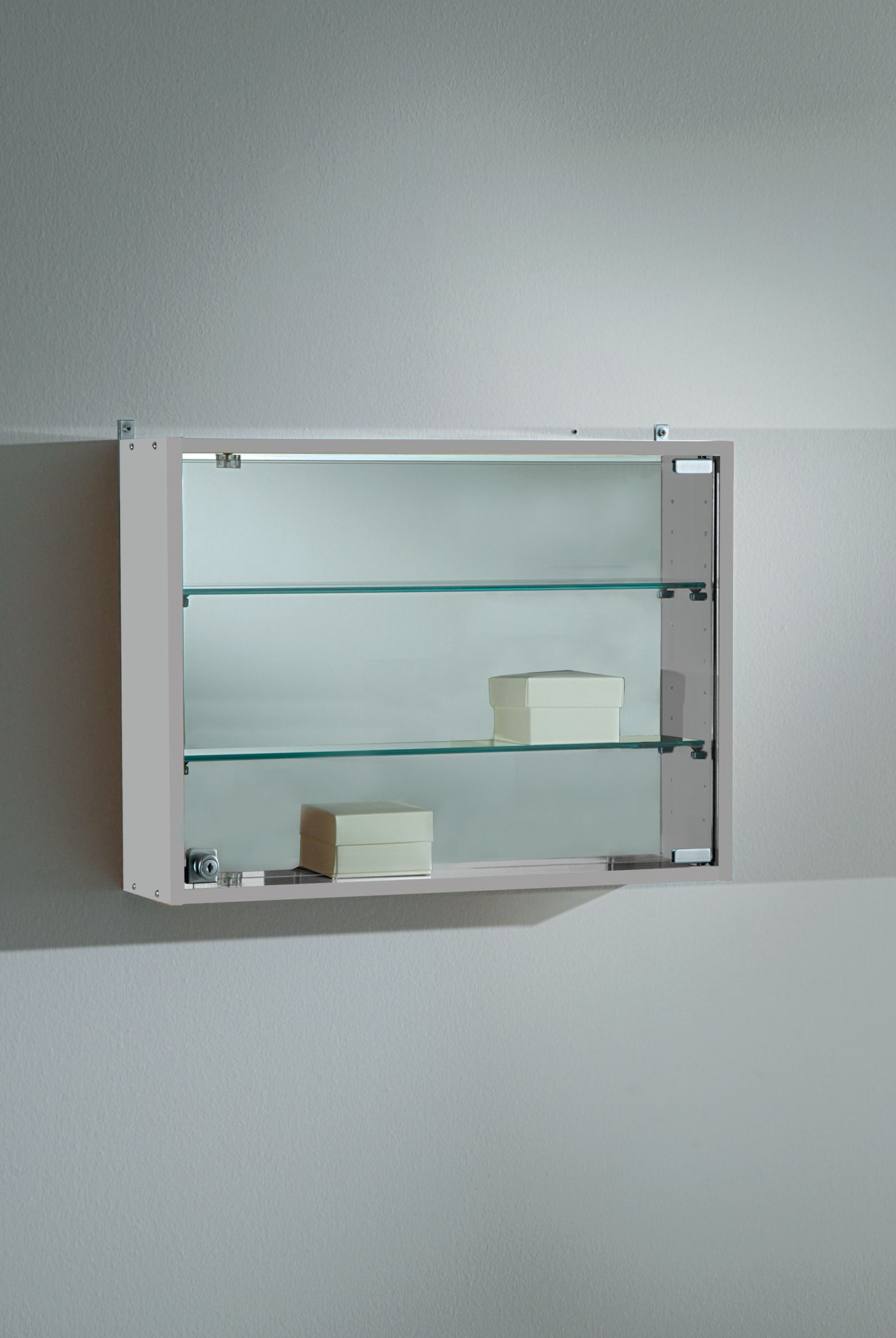 Hängevitrine zur Wandmontage