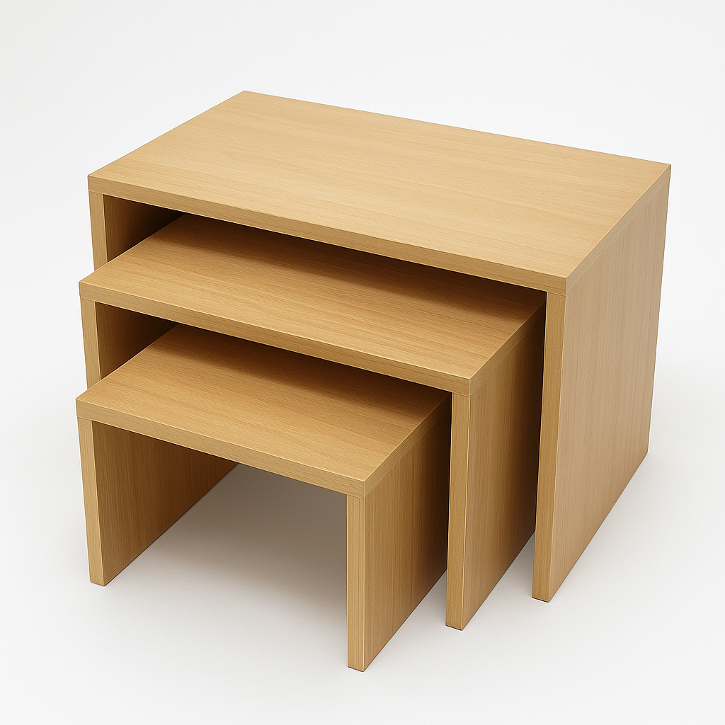 Stufentisch-Set Dekor Buche