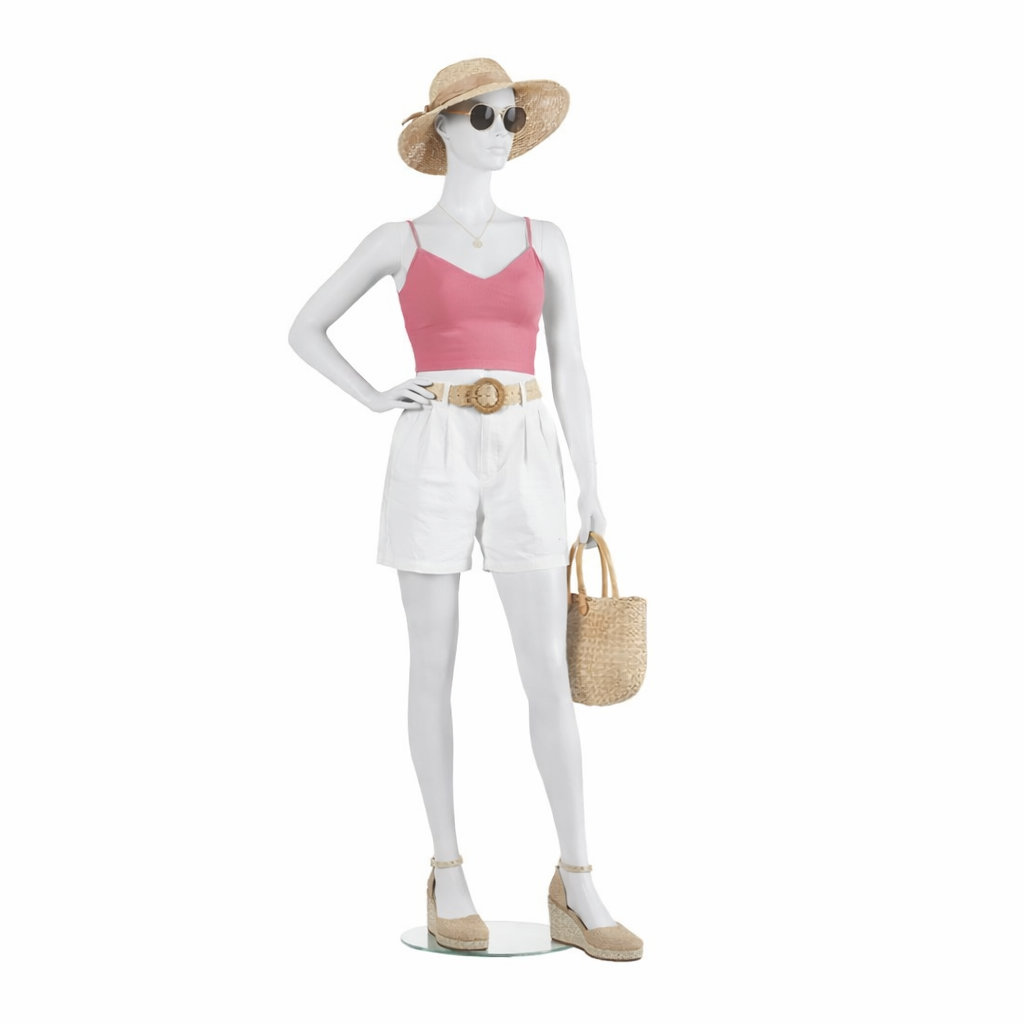 Weibliche Schaufensterpuppe mit Kopf