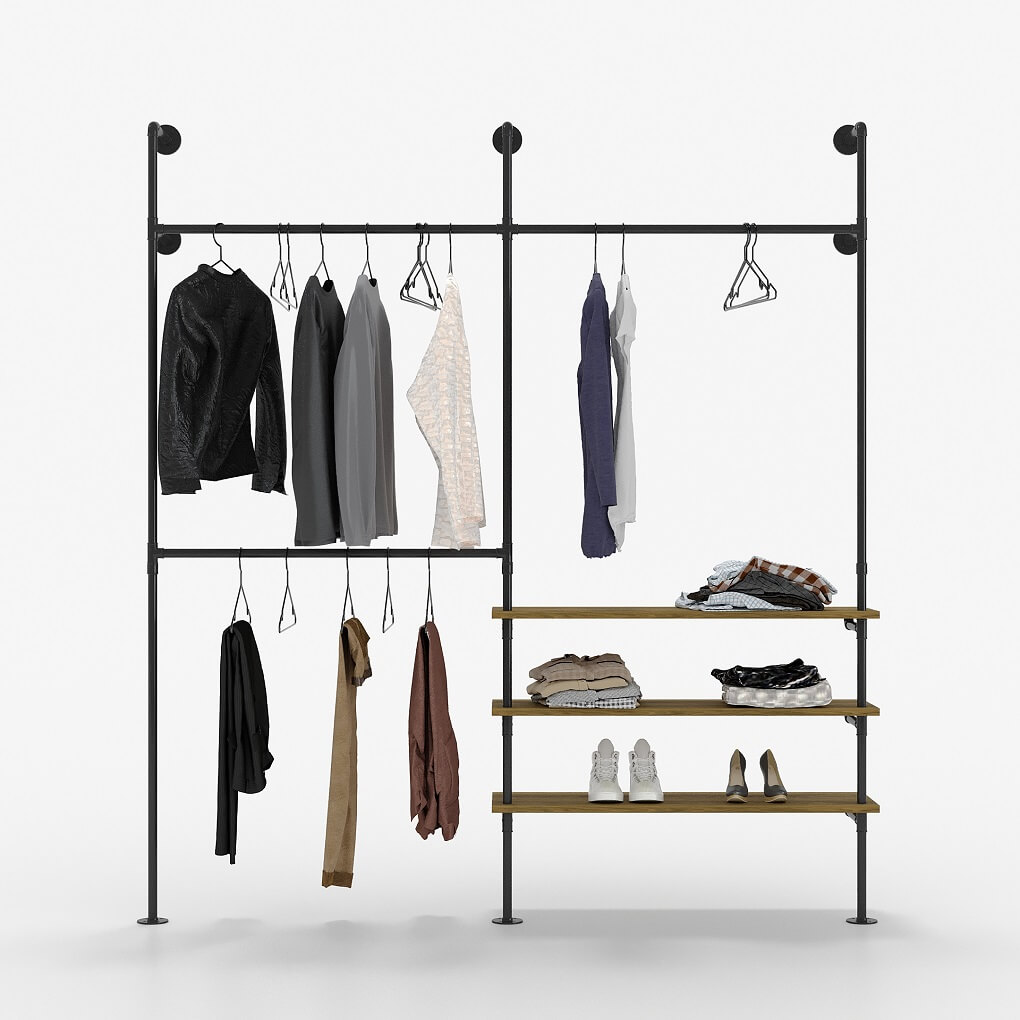 Ladenbausystem mit Holzfachboden