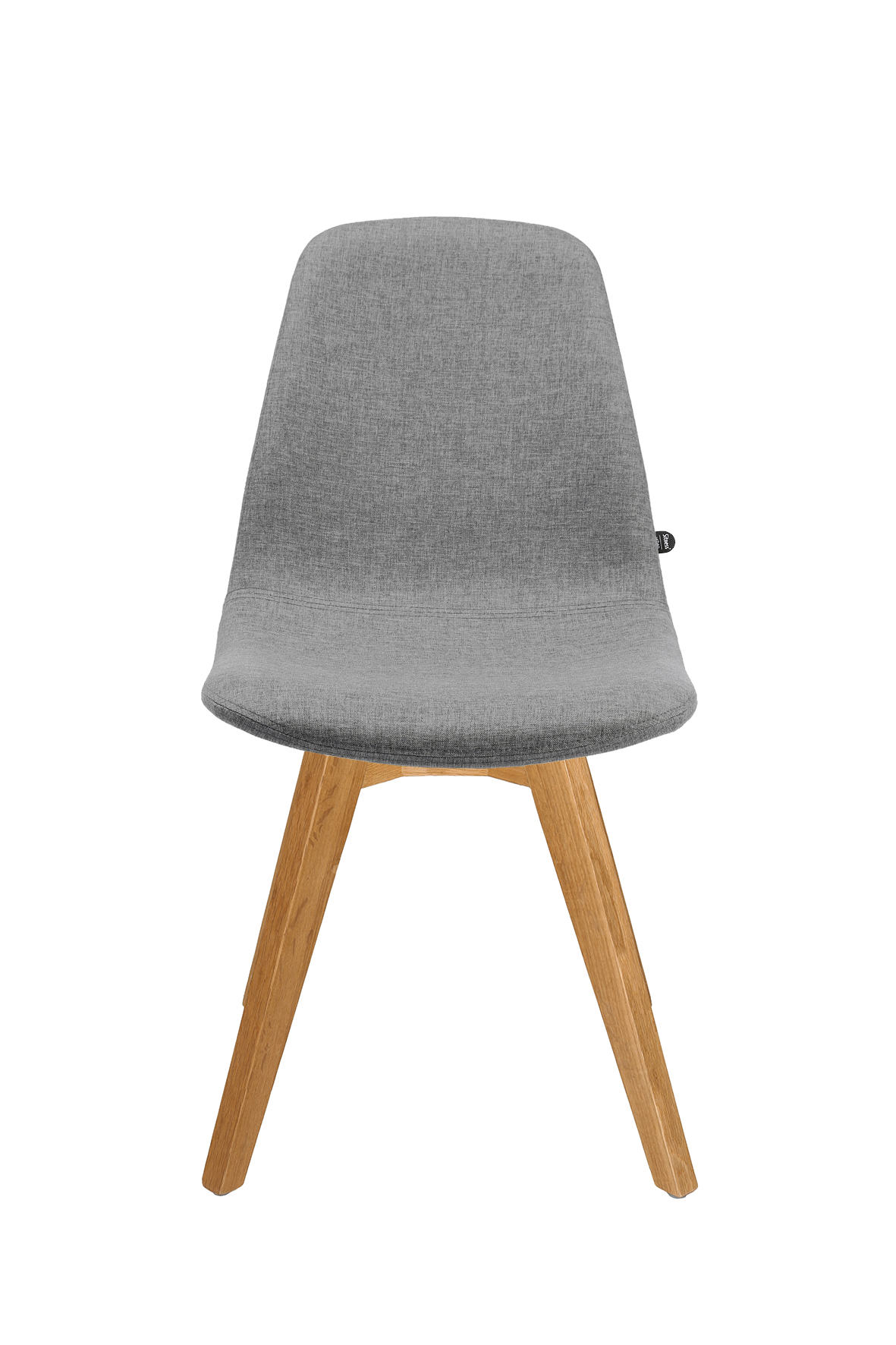 Stuhl mit kantigen Holzbeinen