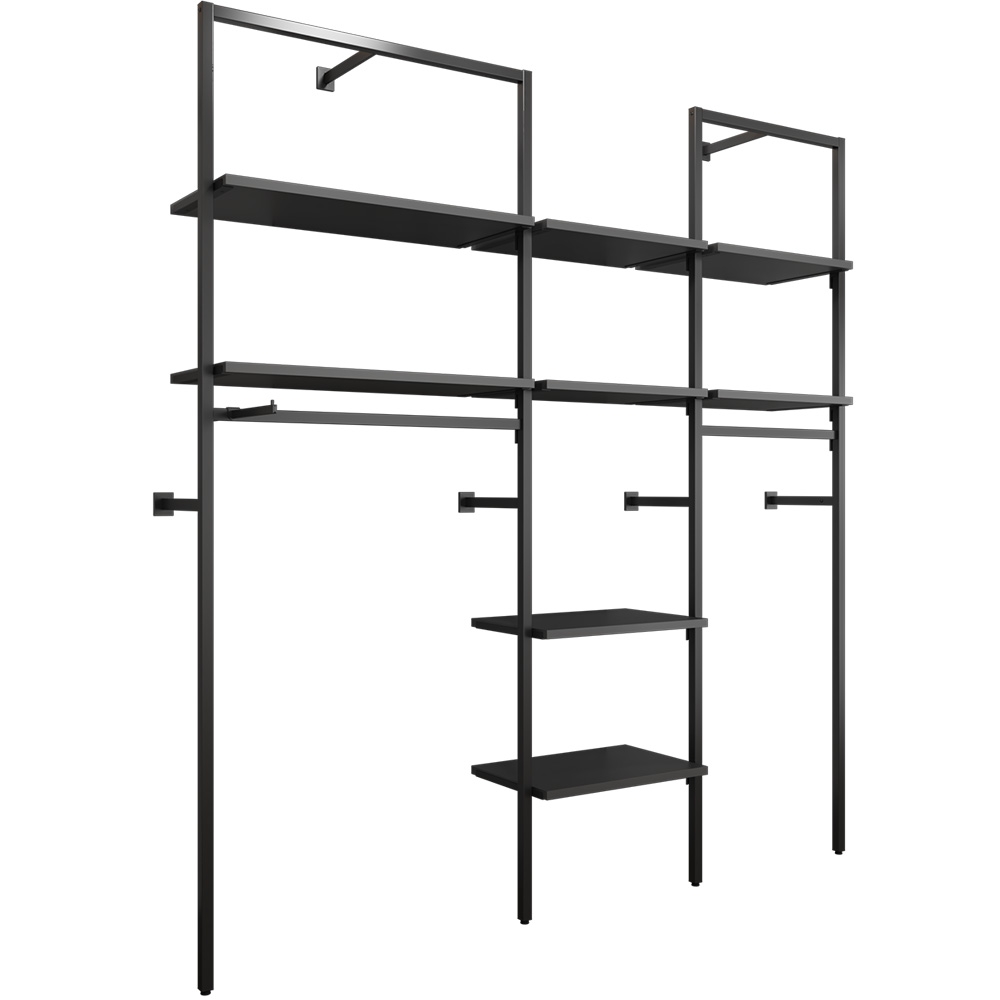 Regalwand Scala schwarz/schwarz