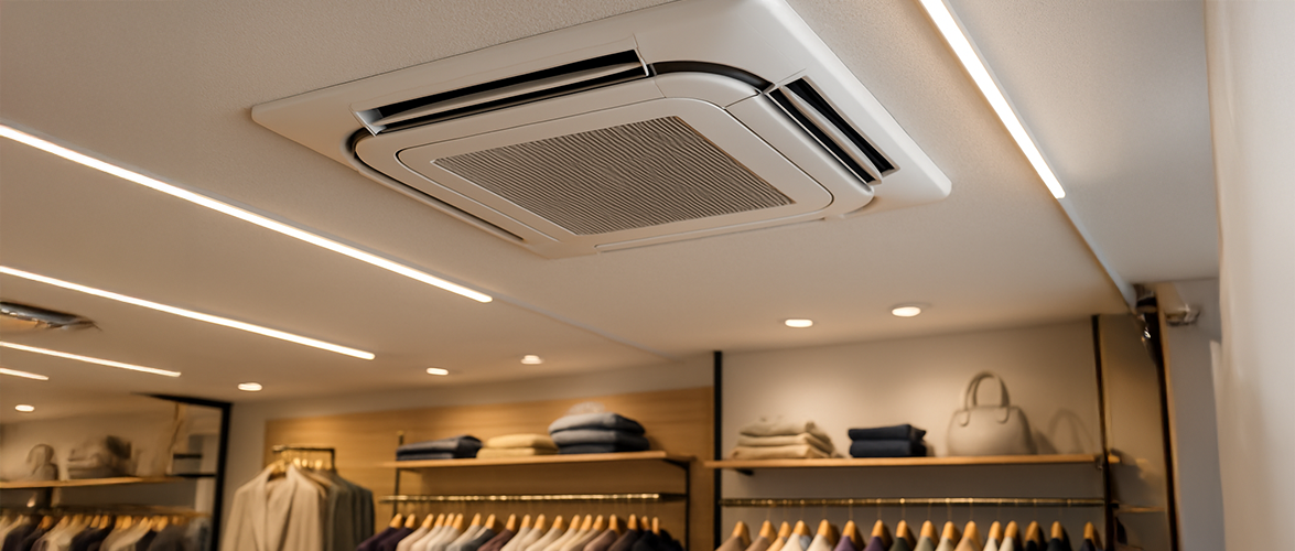 Climatisation dans un point de vente