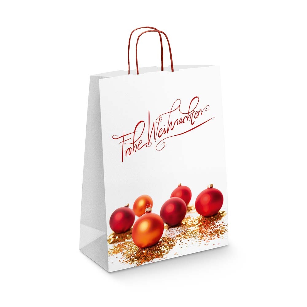 Papiertragetasche Frohe Weihnachten Papiertragetasche Frohe Weihnachten