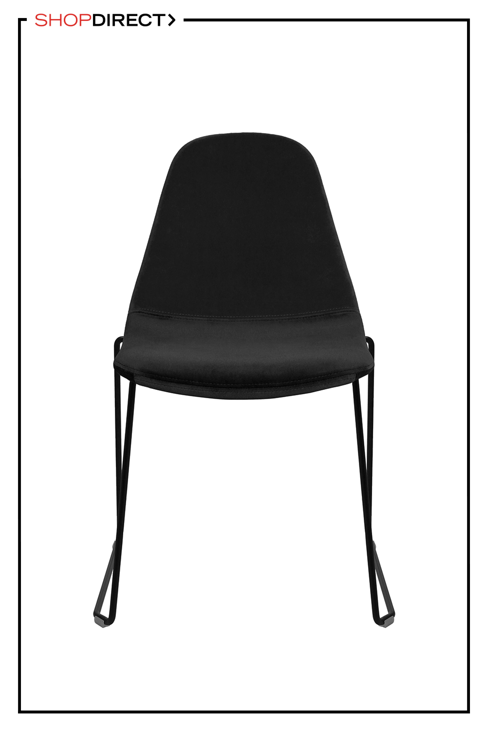 Stuhl mit schwarzen Kufen