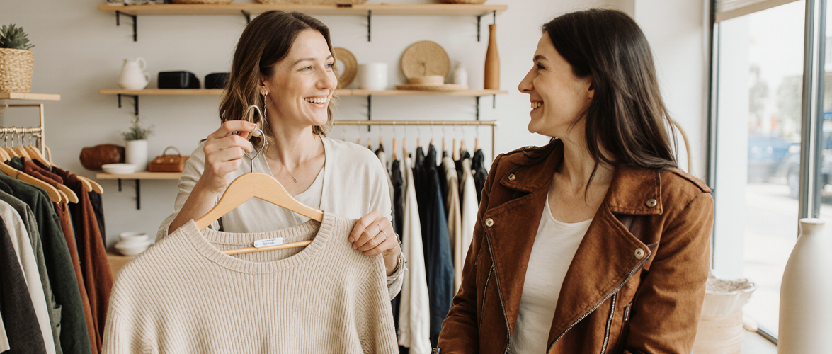 Kundenberatung in einer Boutique