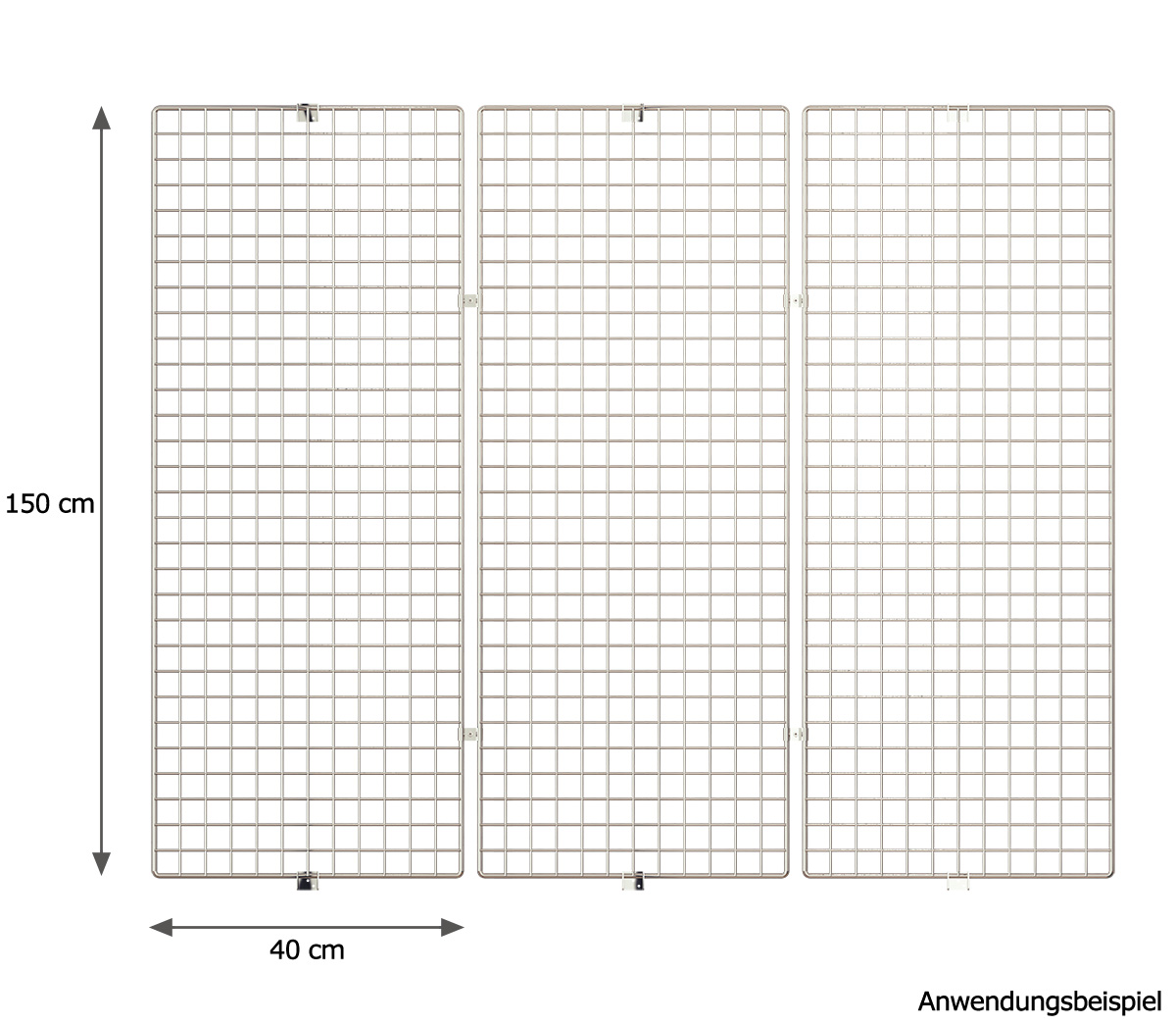 Deko Wandgitter 3er-Set: H 150 cm