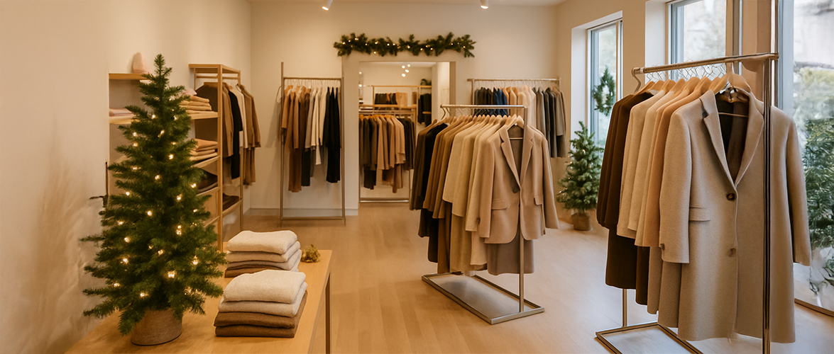 Weihnachtsdeko im Geschäft