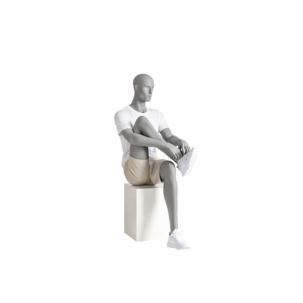 Sport Schaufensterpuppe Mann sitzend