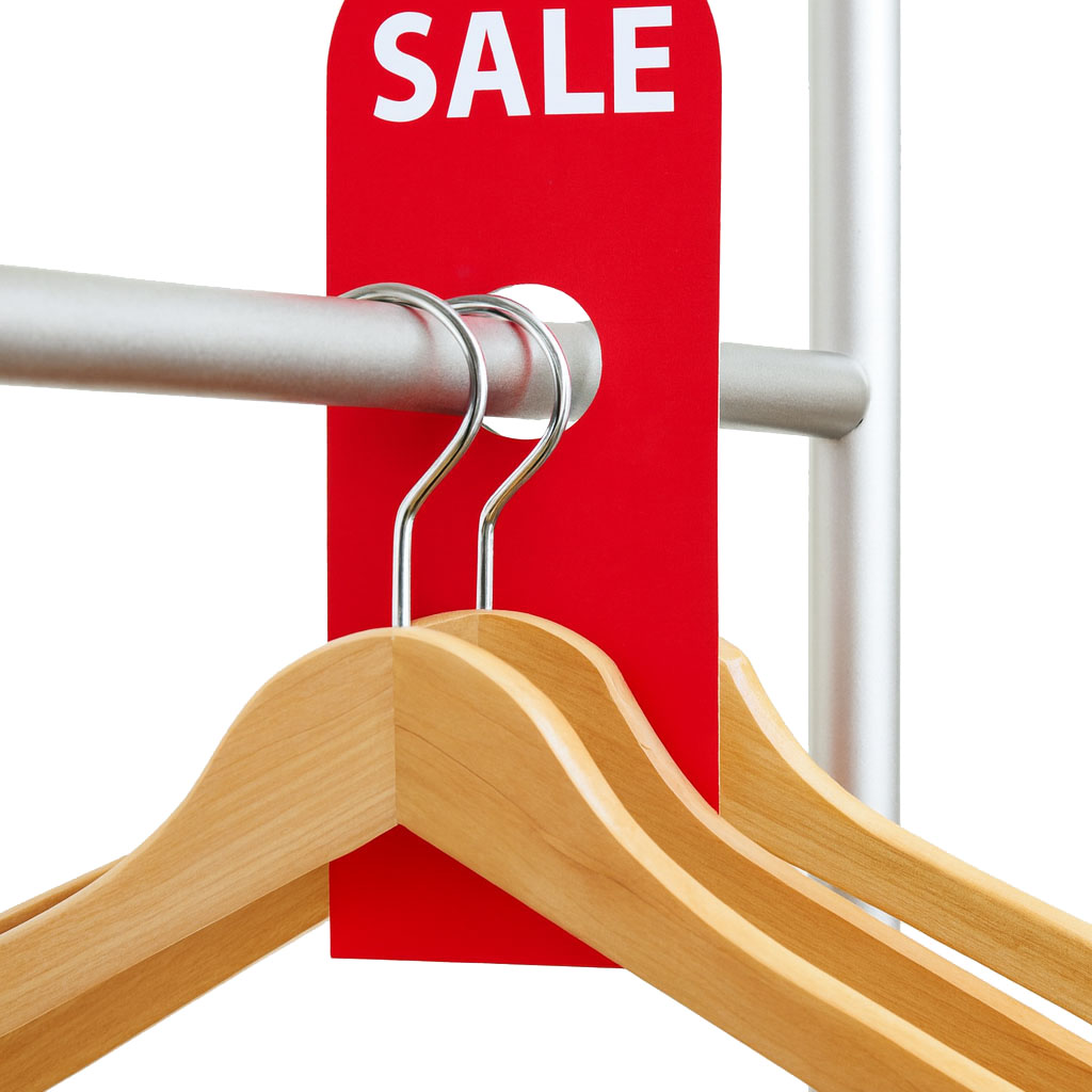 SALE-Rabattetikett für Kleiderstange