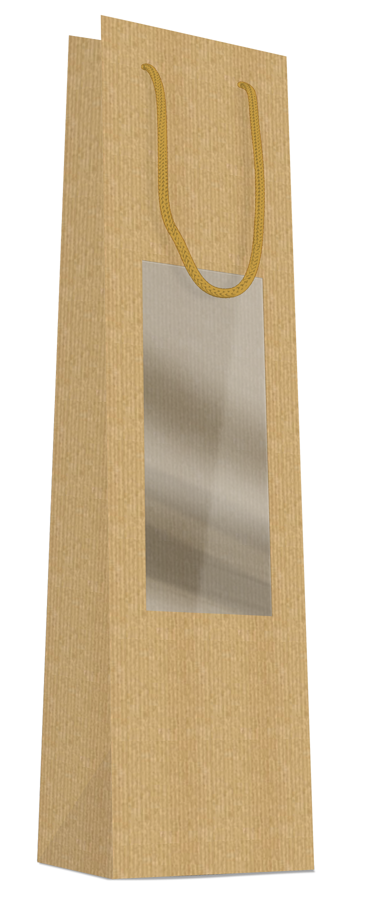 Flaschentüte Natur mit Sichtfenster