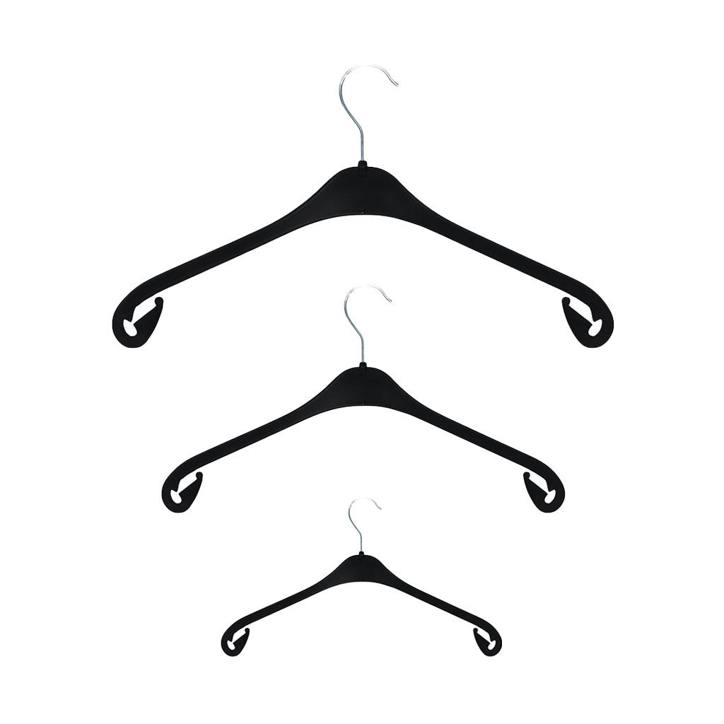 Kleiderbügel mit Trägerhaken schwarz