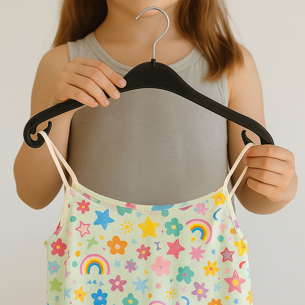 Kleinkinder-Kleiderbügel mit Trägerhaken