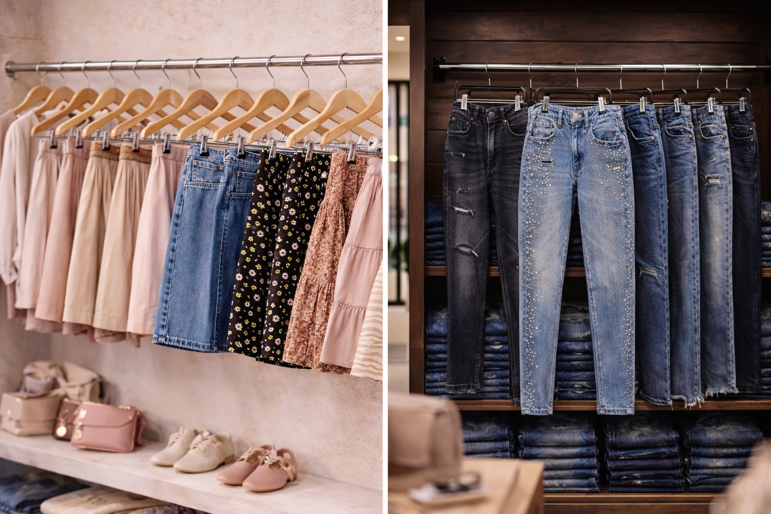 Pinces à pantalon en bois