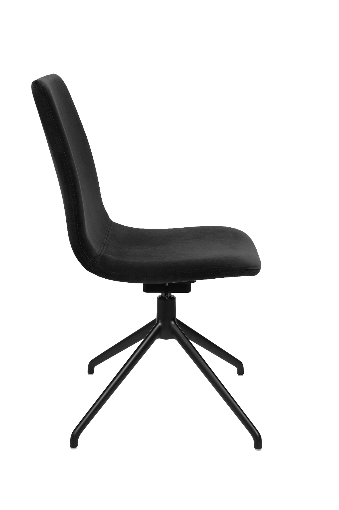 Stuhl mit Aluminium Füßen schwarz